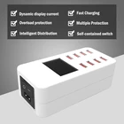 Умное зарядное устройство USB 8 портов, Настольная зарядка rohs, многопортовое зарядное устройство для путешествий, станция с цифровым ЖК-дисплеем, многопортовая зарядка USB