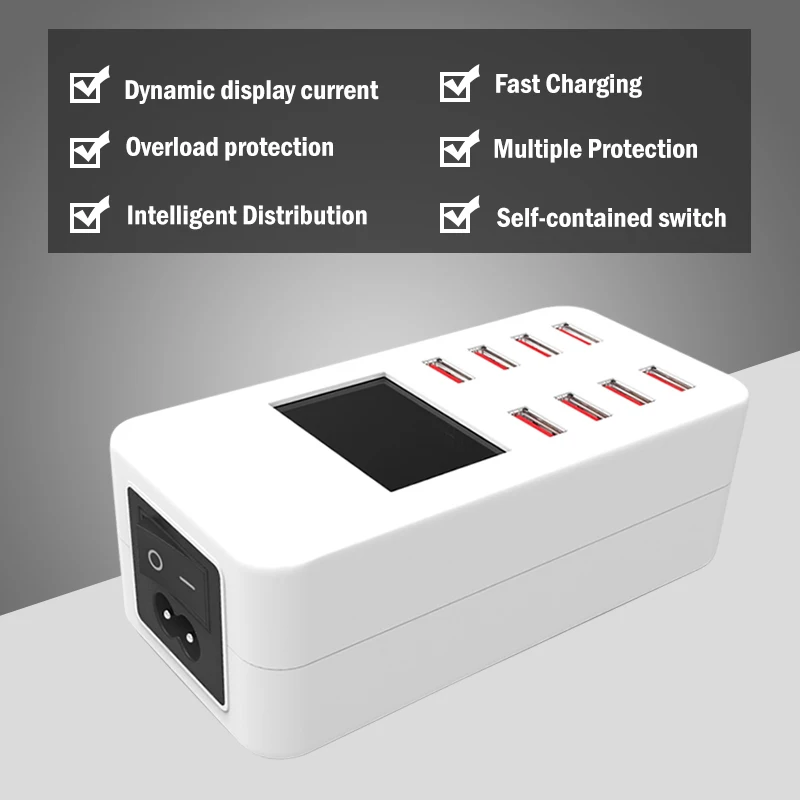 USB Зарядное устройство Smart 8 Порты и разъёмы s Настольный по ограничению на
