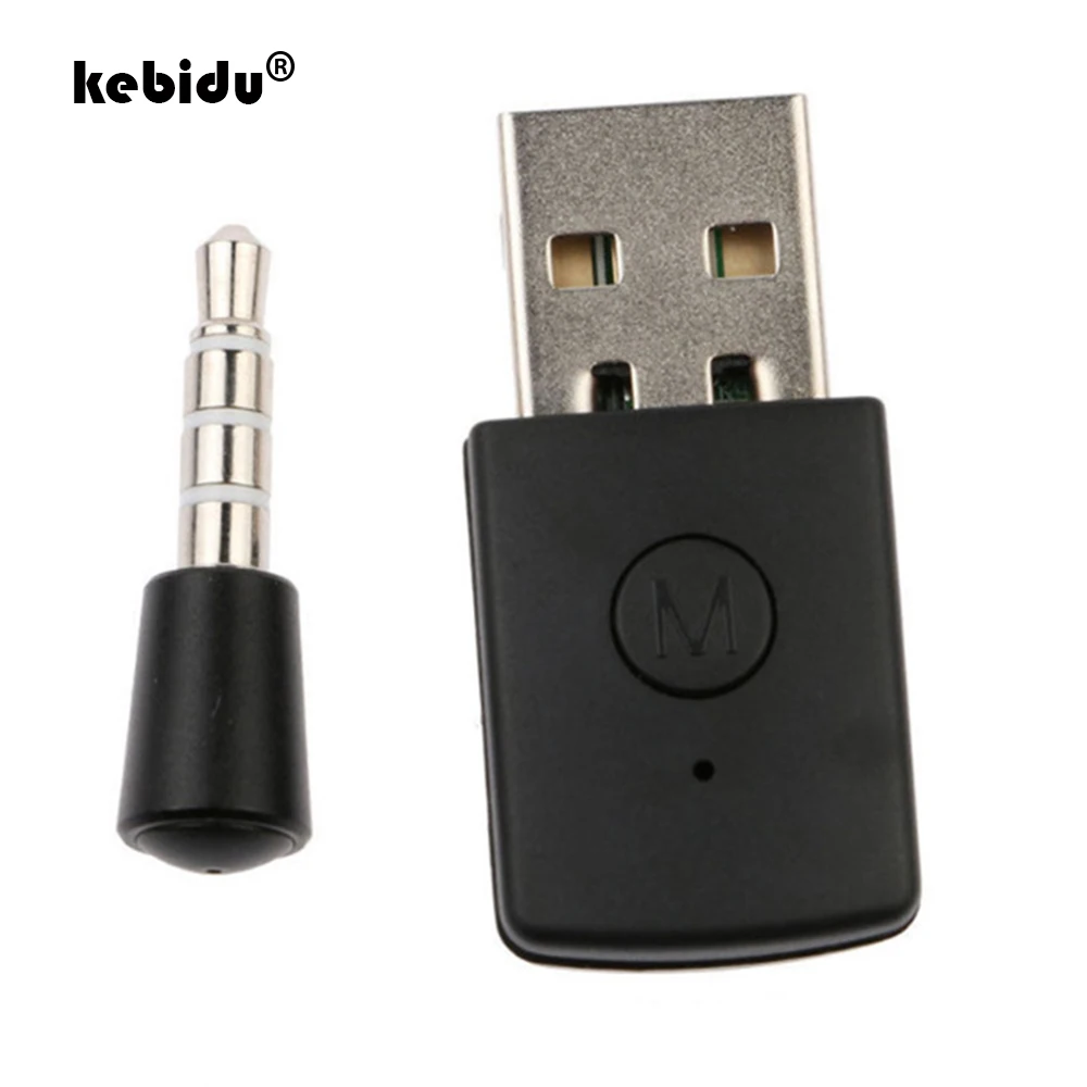 

kebidu Bluetooth 4.0 3.5mm USB Dongle USB Adapter for PS4 Stable Performance Bluetooth Earphone