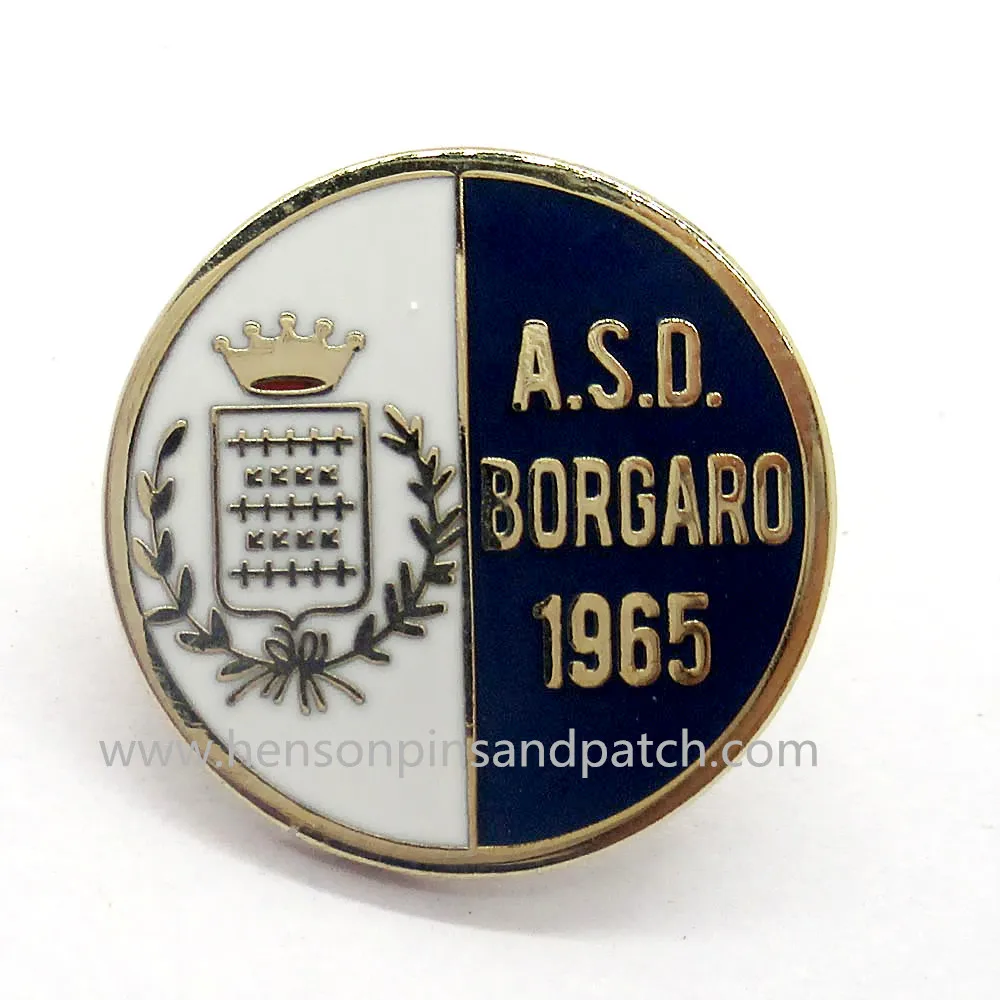 

Подгонянный Золотой металлический острый вырезанный черный значок