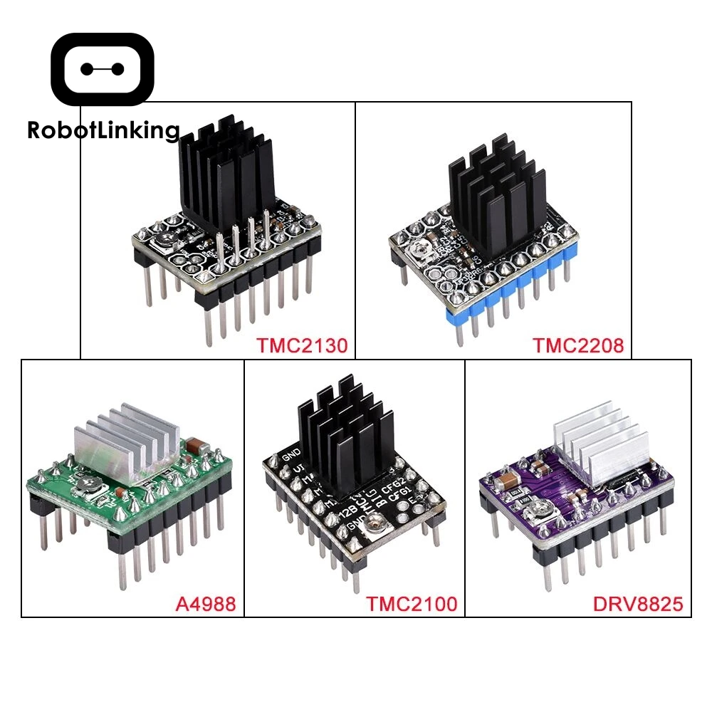 TMC2208 V1.0 TMC2130 V1.1 A4988 DRV8825 TMC2100 Драйвер шагового двигателя для Reprap Ramps 1 4 5 6 плата