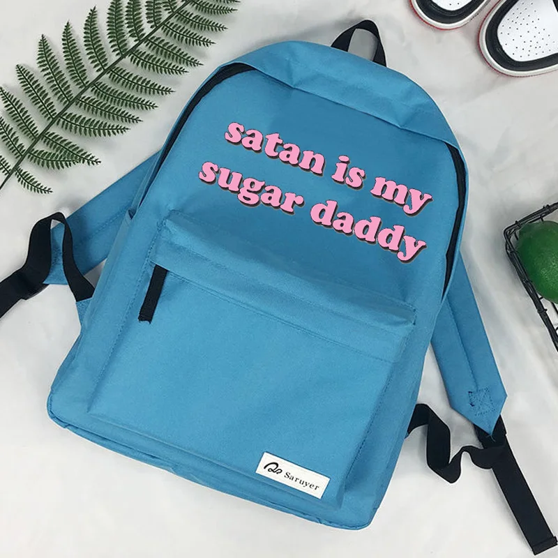 

Satan Is My Sugar Daddy mochila backpack 2021 laptop anime school mochilas da moda infantil men bolso mujer backpack