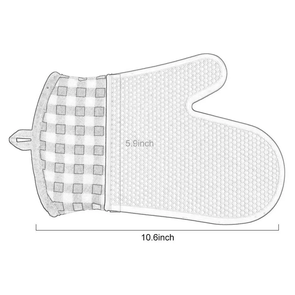 

Silicone Microwave Gloves Potholder Gloves Heat Resistant Cooking Baking Barbecue Potholders Oven Mitts For Household Kitchen