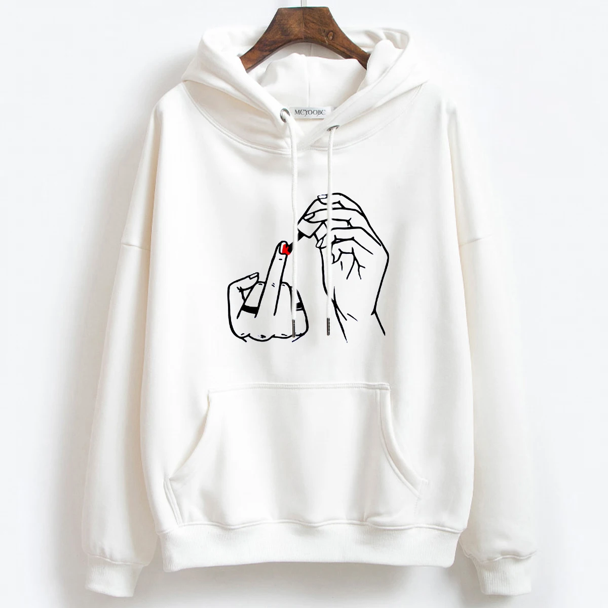 Новое поступление 2020 классические женские толстовки с красивым принтом ногтей