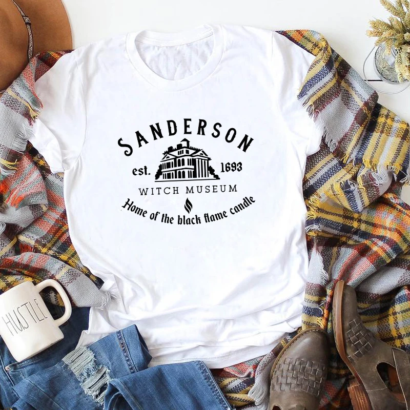 

Sanderson Witch Museum T-shirt Funny Autumn Halloween Party Gift Tshirt Camiseta Women Graphic Witchy Tee Shirt Top