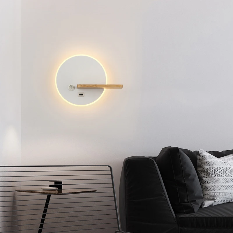Настенная лампа с выключателем настенное украшение в скандинавском стиле для