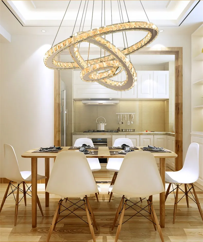 Роскошный K9 хрустальный Современный Люстра светильник подвесной Led Lustre люстры