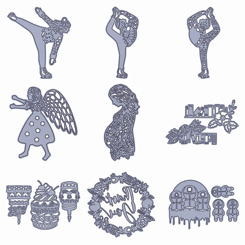 

Пресс-формы в виде венка, торта на день рождения, коньков, девушек, беременных женщин, металлические дикулы для самостоятельного изготовлен...