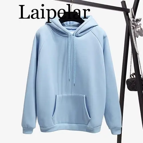 

Новинка 2020, Теплый Женский свитшот Laipelar с капюшоном, зимние и осенние однотонные толстовки, Женский пуловер, Женский свитшот
