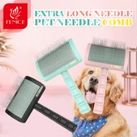 pet dog hair removal long needle combs fur cleaning brush grooming large size combs tool candy color non slip pets supplier