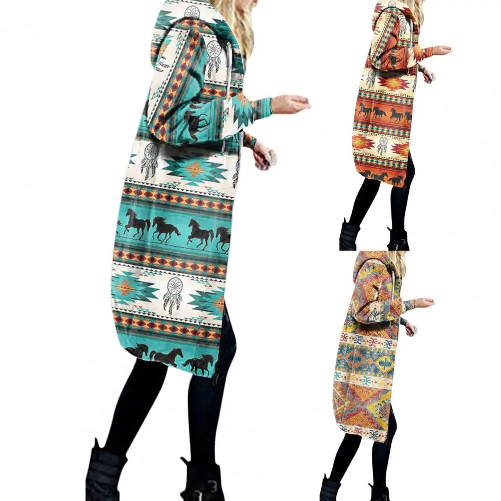 Женское пальто в этническом стиле Дамская Толстовка мягкая ветрозащитная