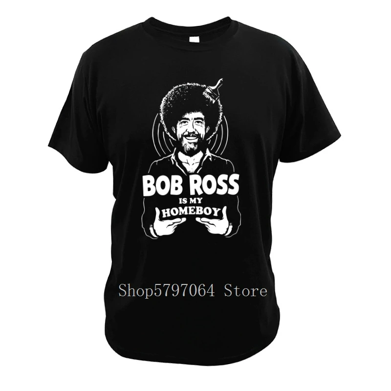 Футболка Боб Росс с надписью Joy Of Painting Tv Show Tops Bob Ross Is My Homeboy забавная повседневная