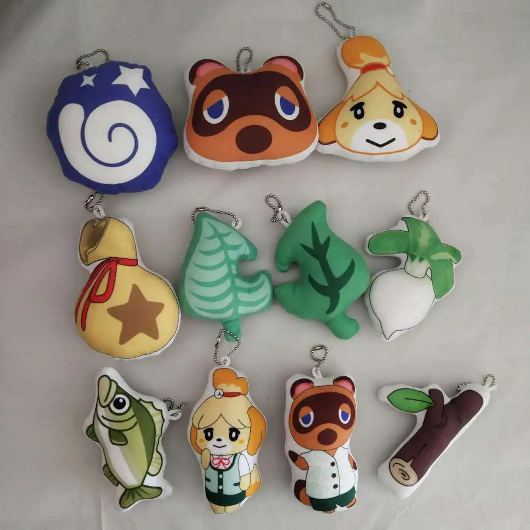 

Switch Animal Crossing Tom Nook Raymond Judy Keychain Plush Backpack Pendant Key Chain Backpack Accessories Gift Key Ring