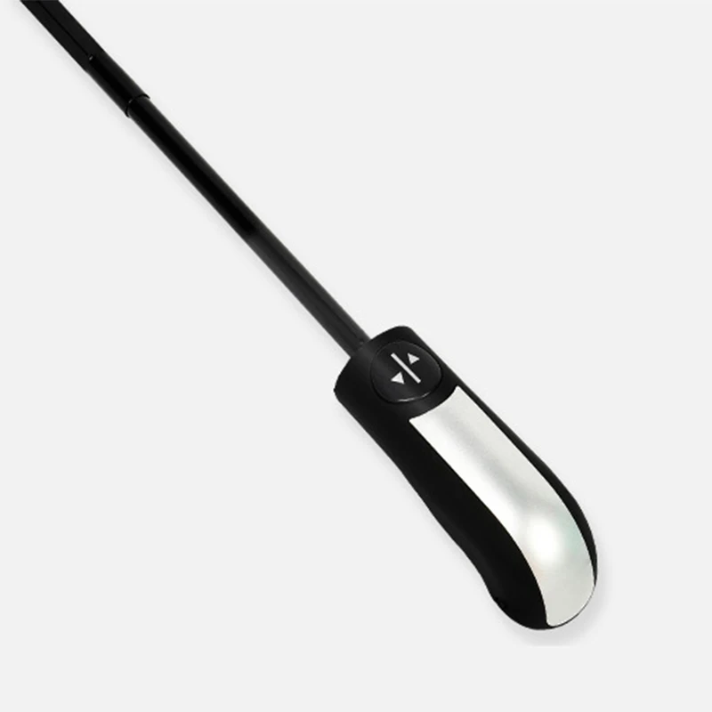 

Sunny Rainy Umbrella Three-folding Metal Automatic Windproof Large Adults Windproof Vinyl Parasol One Size Black Coating