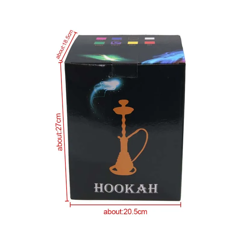 

New Design Big Size Stainless Steel Glass Hookah Set Chicha Smoking Tool With Silicone Hose Ceramic Bowl Set Shisha Narguile