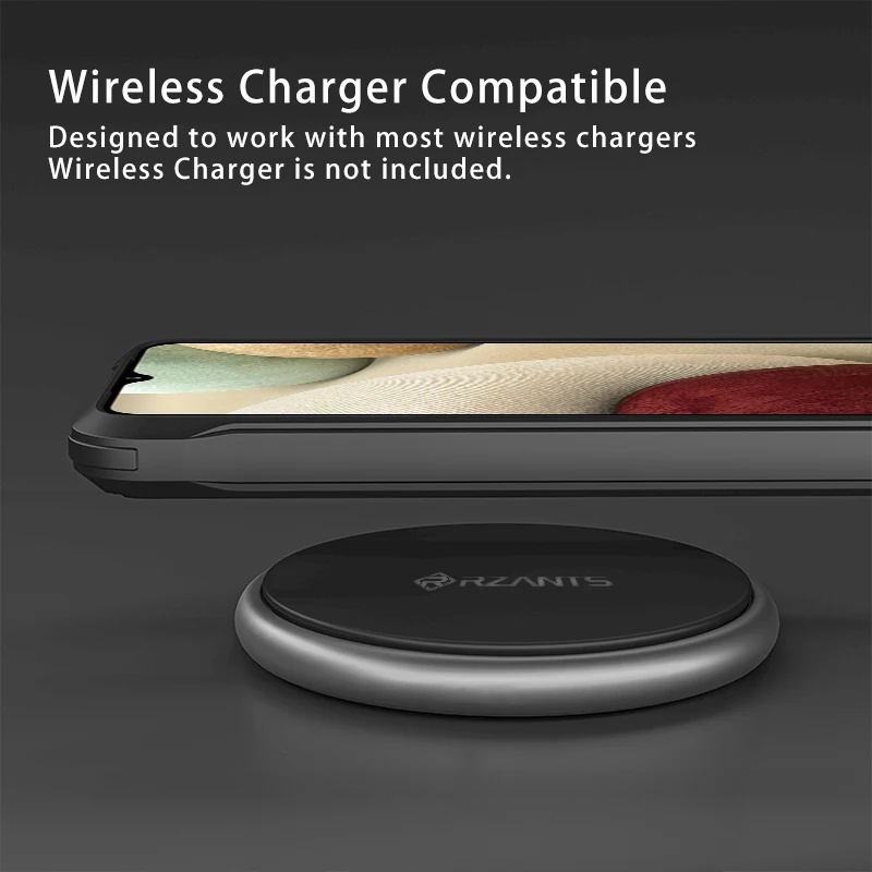 

Rzants for Samsung Galaxy A12 A51 A71 A72 Note 10 Plus A50 A50S A30S Case [ Military ] Slim Thin Crystal Clear Phone Casing