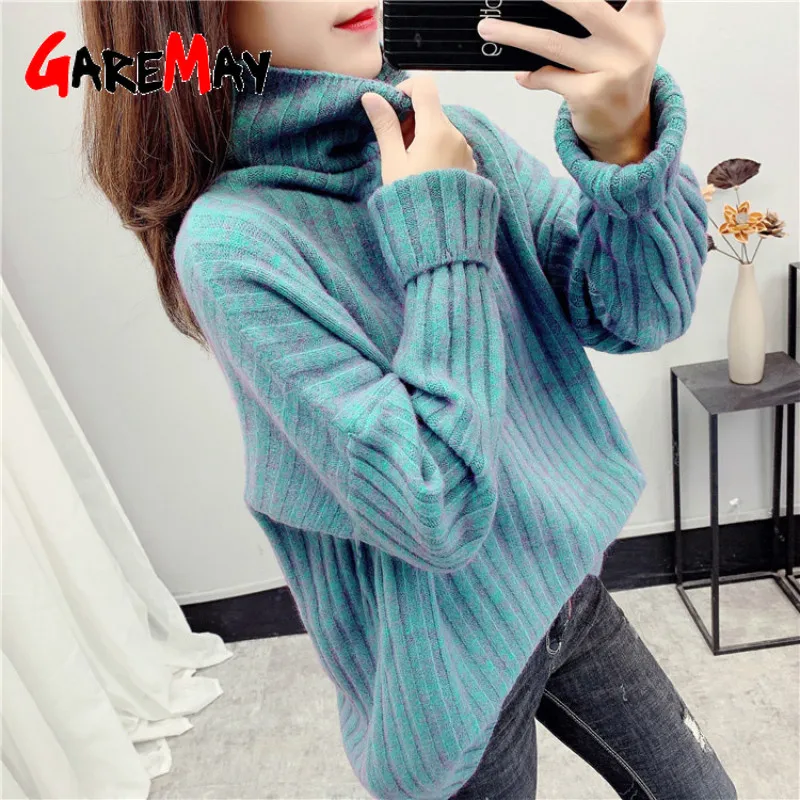 Теплые женские свитера с высоким воротом 2022 зимние топы для женщин Повседневный
