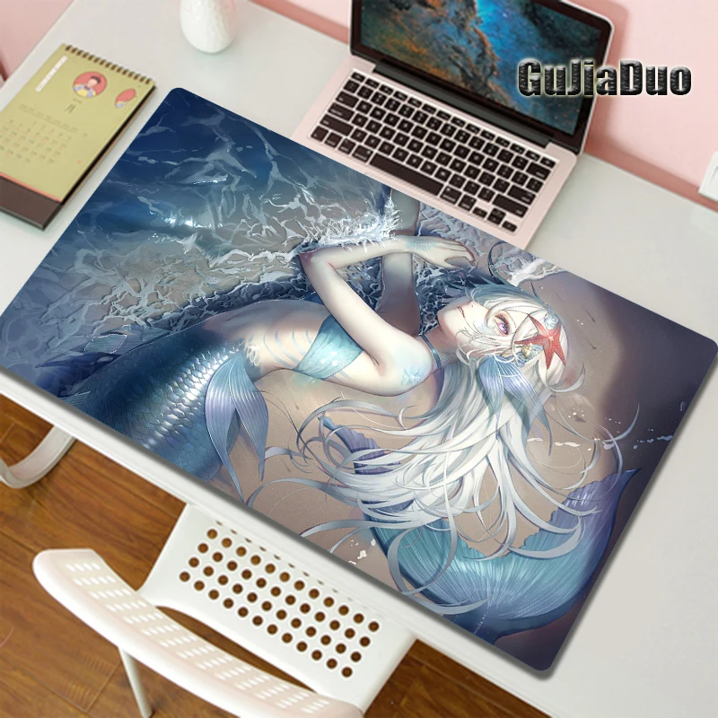 

Коврик для мыши GuJiaDuo Anine mermслуды, XXL, клавиатура для ноутбука, подушка для ПК, аксессуары для игровой комнаты, милый комикс, коврик для мыши, иг...