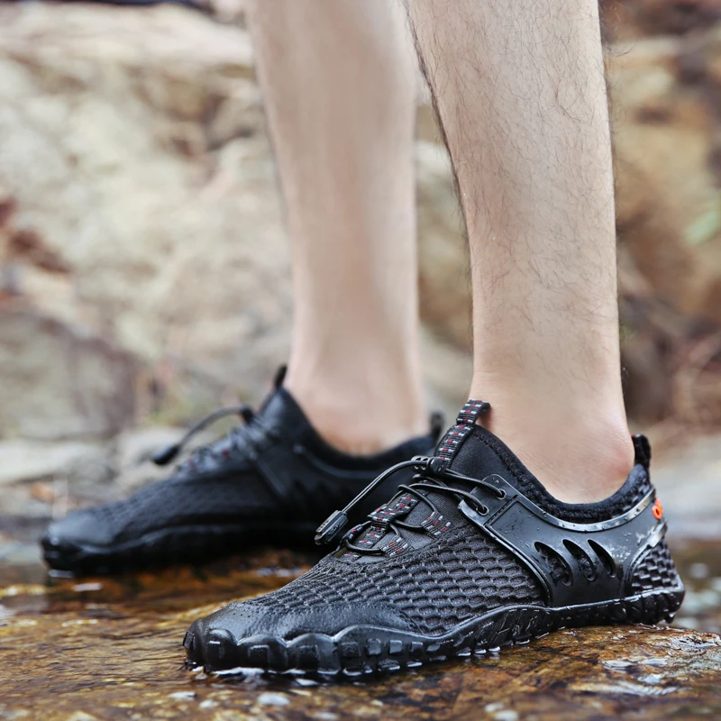 

Big size Summer male Breathable mesh high quality hiking shoes outdoor Antiskid climbing mountain zapatillas trekking Sneakers