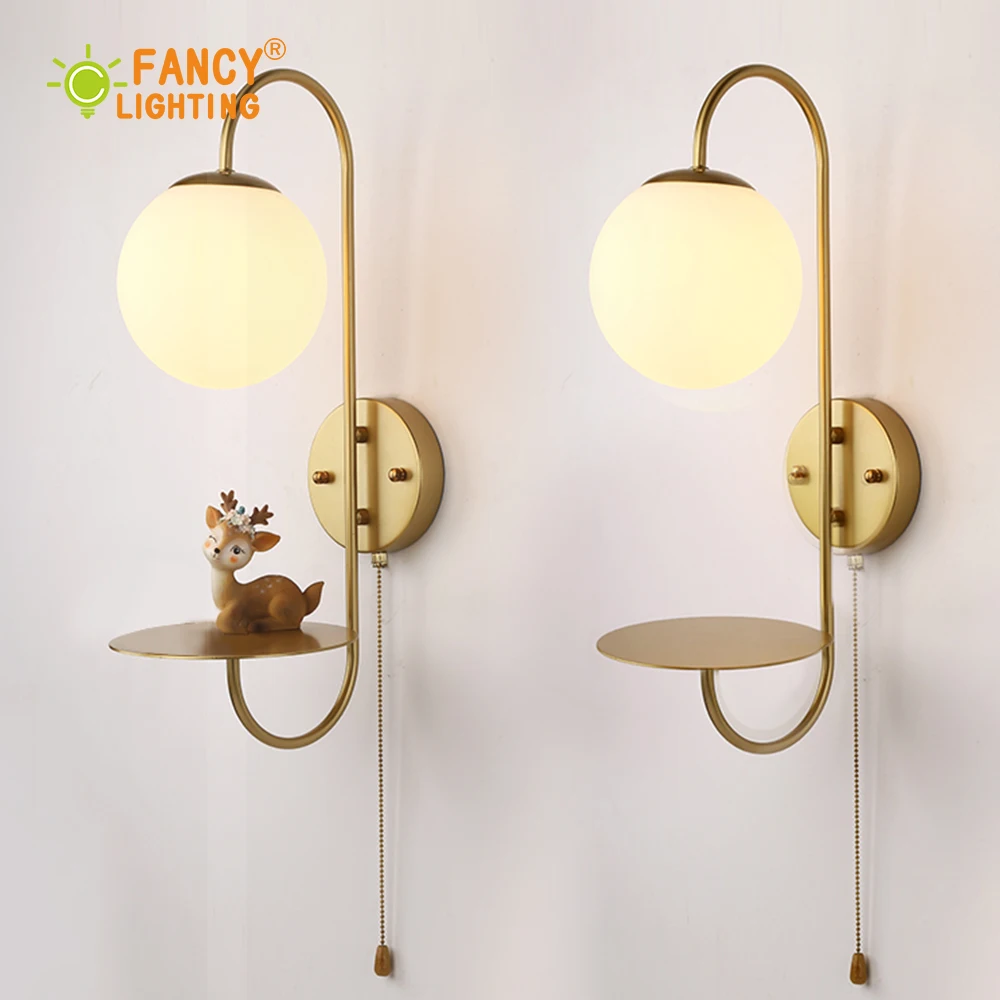 (Без источника E27) современный настенный светильник стеклянный светодиодный для