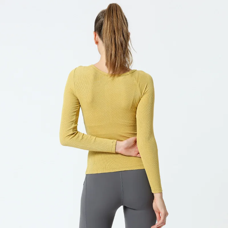 

Women Sport Shirt Autumn Gym Fitness Running Top Button Collar Long Sleeve T-Shirt Girls Breathable Yoga Tops Slim Skinny Shirts