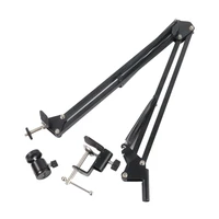 adjustable desktop clamp suspension boom scissor arm mount stand holder for ring light live webcam stand with table mount clamp