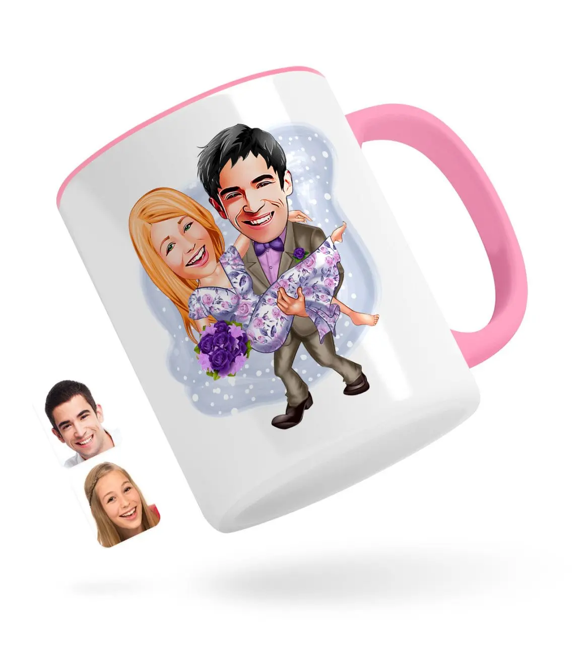 

Персонализированные Валентина карикатура розового кружка Bardak-56