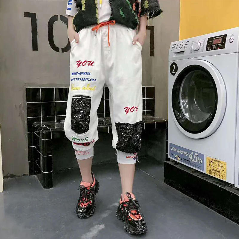 Max LuLu 2020 новые летние модные корейские женские эластичные шаровары повседневные