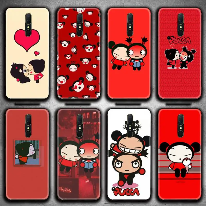 

Cartoon chinese doll pucca and garu Phone Case For Oppo A5 A9 2020 Reno2 z Renoace 3pro A73S A71 F11