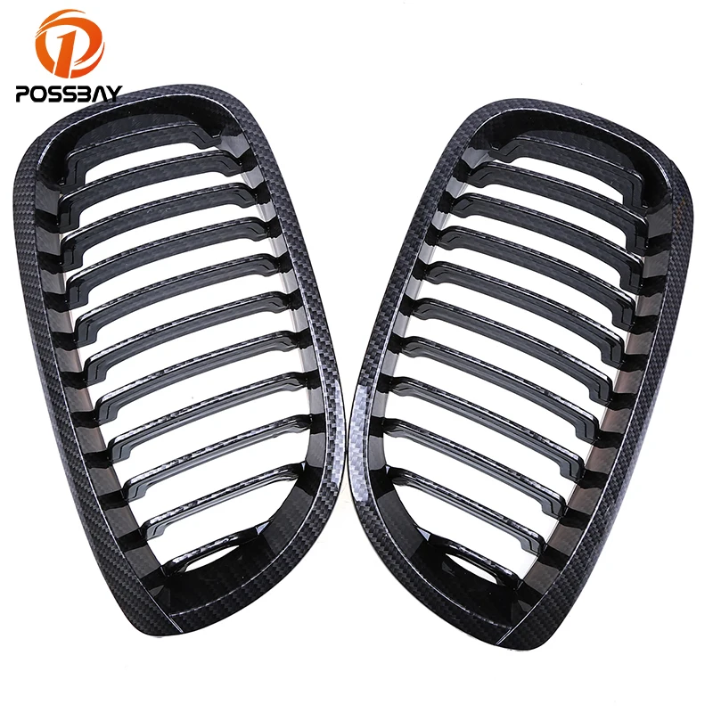 Передние решетки POSSBAY из имитации углеродного волокна для BMW 3 Series E46 318Ci/320Cd/320Ci/325Ci