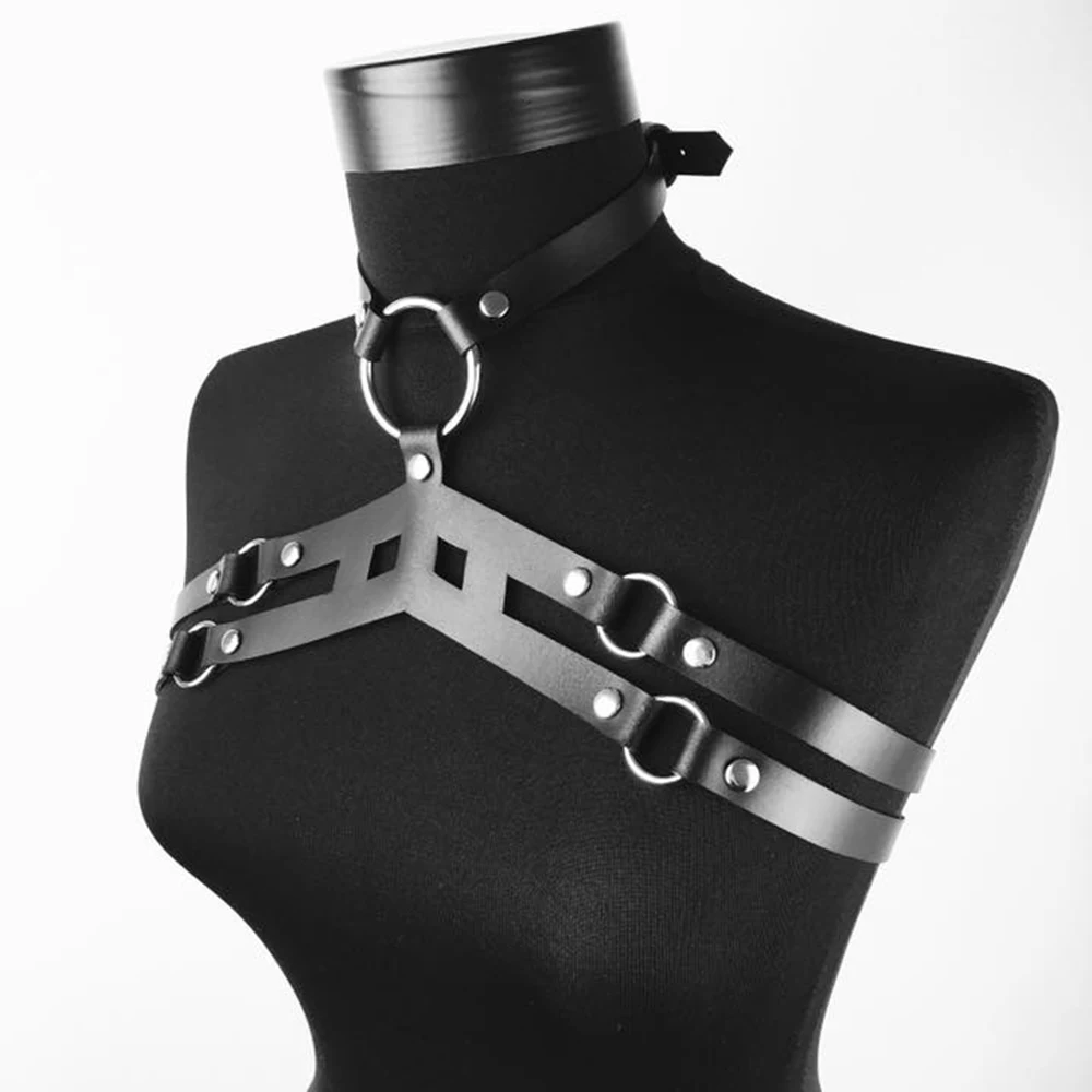 

Women Sexy Faux Leather Harness Garters Body Bondage Cage Sculpting Harness Suspenders Gothic Erotic Harajuku Strap Belt