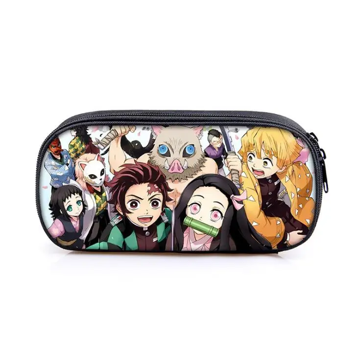 New Funny Anime Cartoon Peripheral Pencil Case Large Capacity Zipper Bag School Stationery Boy Girls Universal | Багаж и сумки
