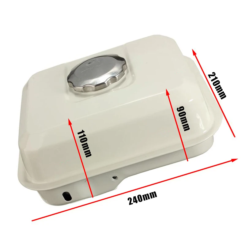 

Fuel Tanks Plastic Petrol Cans Car Fuel Gas Tank with Petcock Gas Cap Filter White for GX160 5.5HP Gas Engine Spare Container