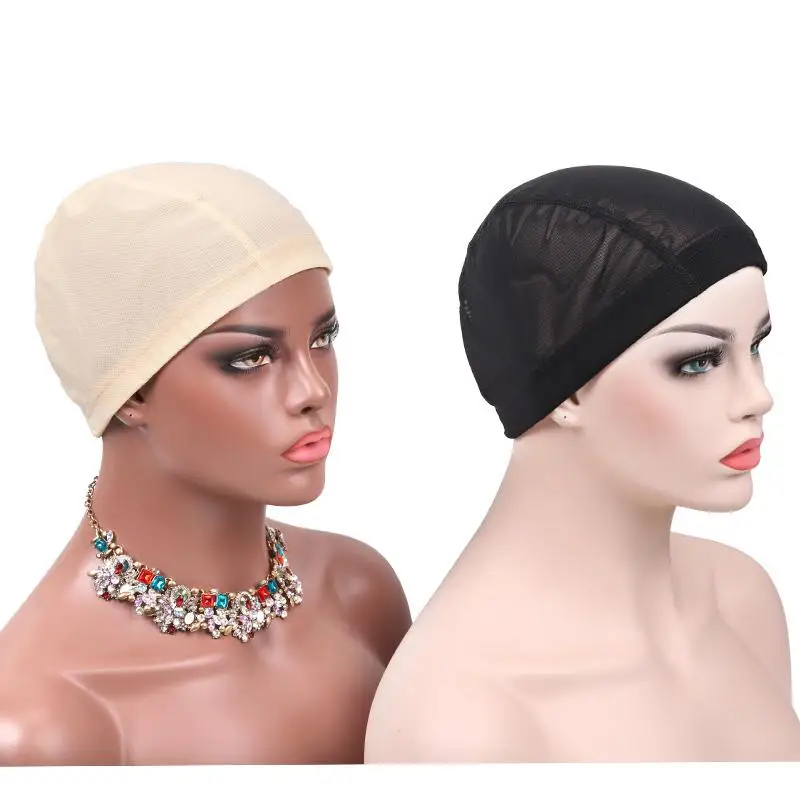 

6 Pcs/Lot Black Mesh Spandex Dome Cap Glueless Strech Hair Weaving Nets Elastic Dome Wig Caps For Women For Making Wigs
