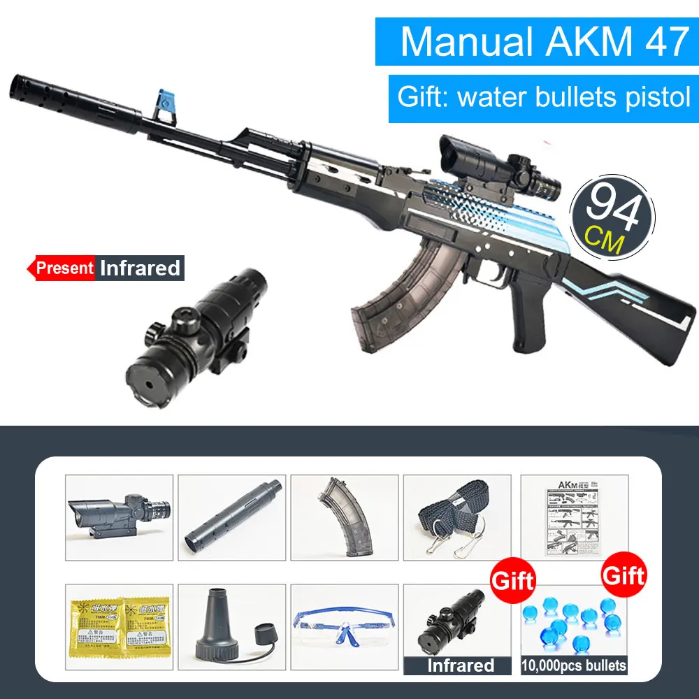 Ручной бластерный игрушечный пистолет Andek AK47 безопасный водяной гелевый шар пуля
