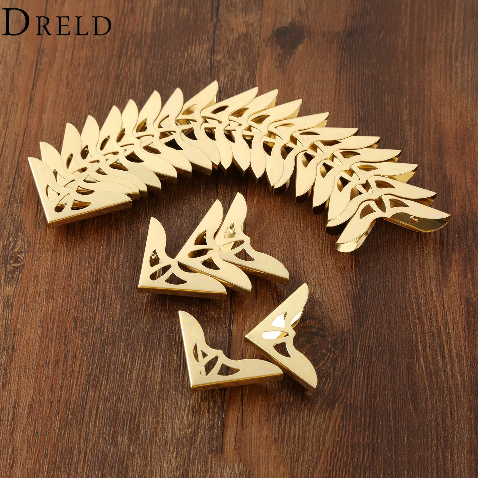 Декоративная подарочная коробка для ювелирных изделий золотого цвета 31 мм 20 шт.