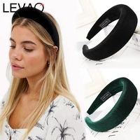 levao padded headband for women thicken hairbands bezel turban velvet sponge headbands girls accessories headwear
