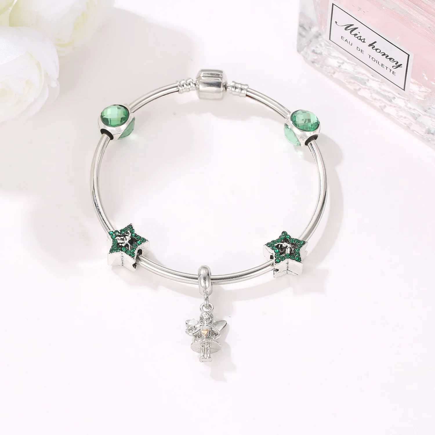 Цвет серебра талисман Пандора браслет и браслеты для женщин с муранскими