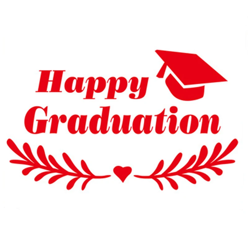 Золотой красный черный счастливый Выпускной наклейка для воздушного шара или