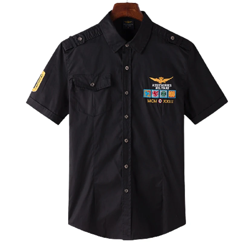 2021 Hot Sale Newest Five Color Summer Season Outdoor Male 100% Cotton T-shirt Casual Breathable Lapel Multi-Pocket Short Sleeve