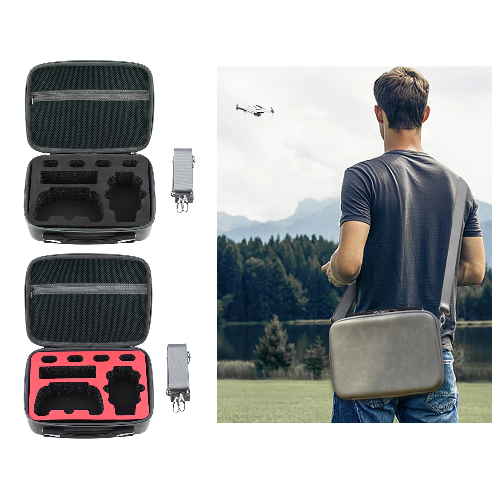 

EVA Cashmere Shoulder Carrying Case Storage Waterproof Hard Shell for FIMI X8 Mini RC Drone Shockproof