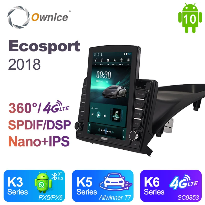 Автомобильный DVD плеер Ownice DSP Android 10 0 4 Гб ОЗУ 64 ПЗУ для Ford Ecosport 2018 Авторадио GPS