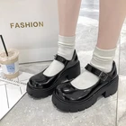 Туфли в японском стиле Лолита, мягкие кожаные туфли на платформе и высоком каблуке, униформа Jk для школьников, костюмированные туфли для косплея