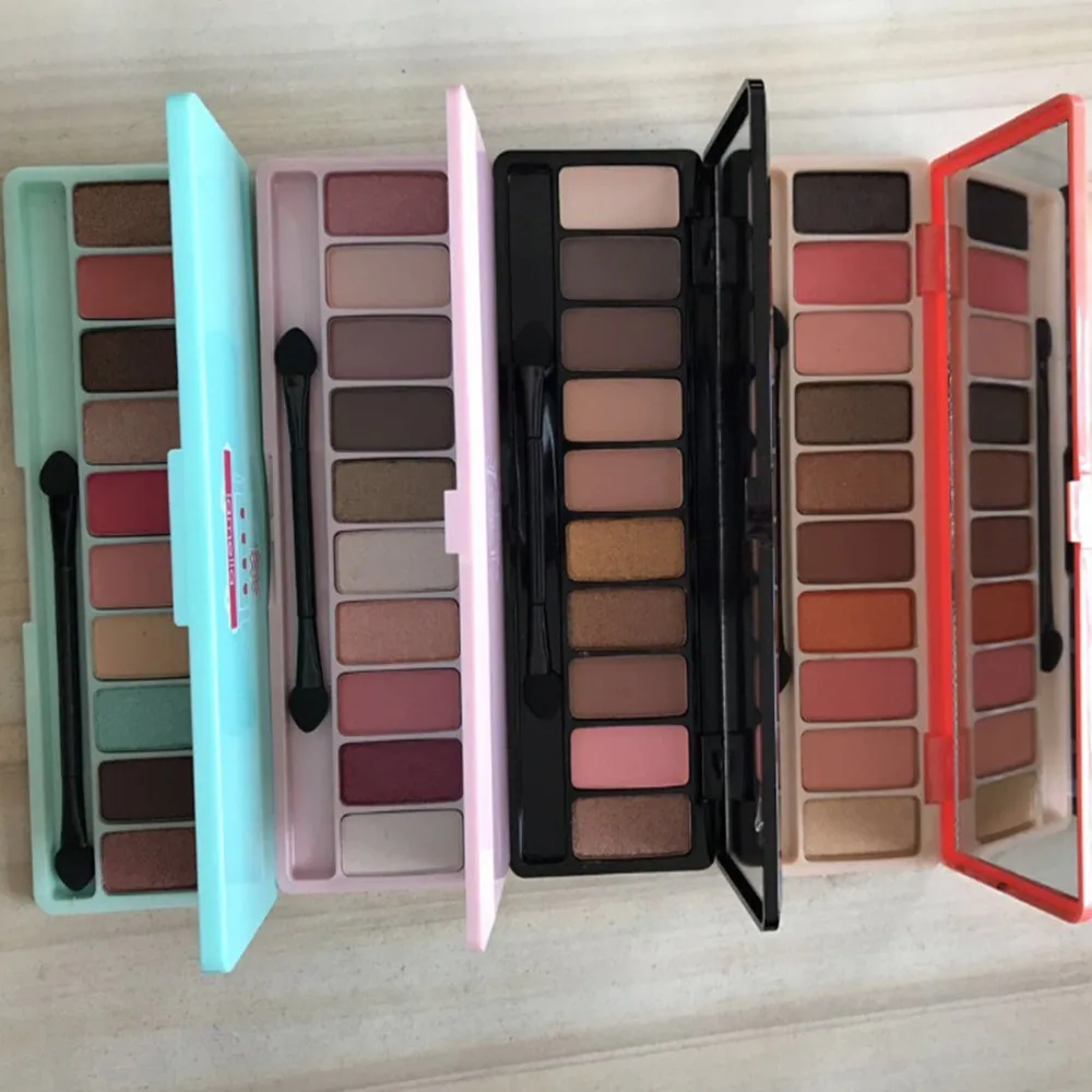 10 цветов Модная палитра теней для век матовая блестящие тени макияж набор