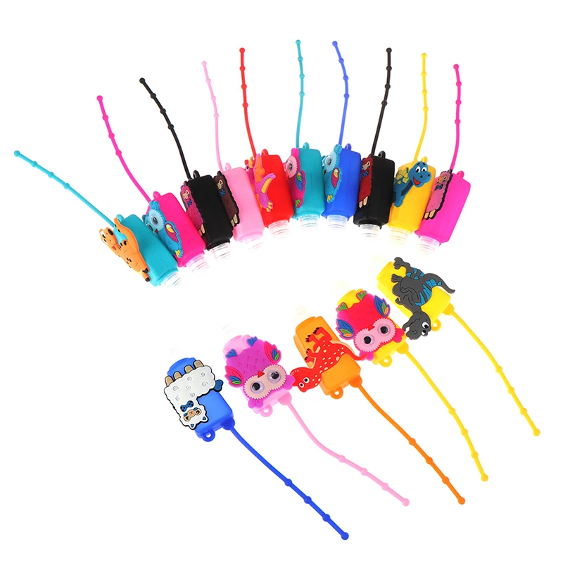 

Mini Cartoon Silicone Owl/Dinosauralpaca Silicone Hand Sanitizer Disposable No Clean Detachable Cover Travel Portable Safe Gel