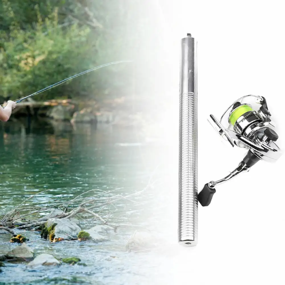 

1.6m Mini Portable Non-slip Wear-resistant Comfortable Multipurpose Aluminum Alloy Fishing Rod Pole Spinning Reel for Outdoor