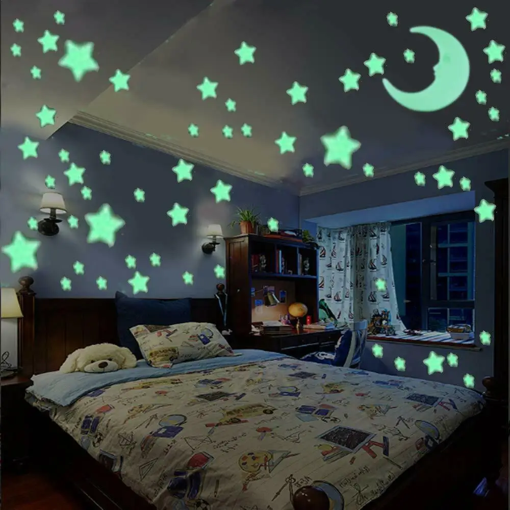 220 шт. ультра светится в темноте наклейки супер яркие стойкие Светящиеся