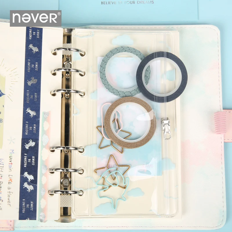 Никогда не планировщик серии A6 из ПВХ с единорогом сумка на молнии карман для