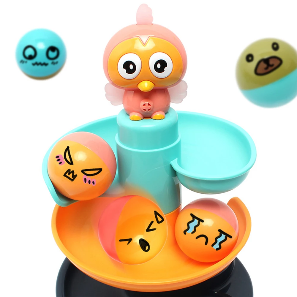 Детские строительные блоки игрушки скольжения башня забе вращающийся