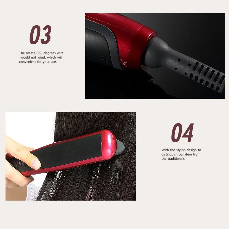 Выпрямитель для волос прочная электрическая расческа щетка с ЖК дисплеем